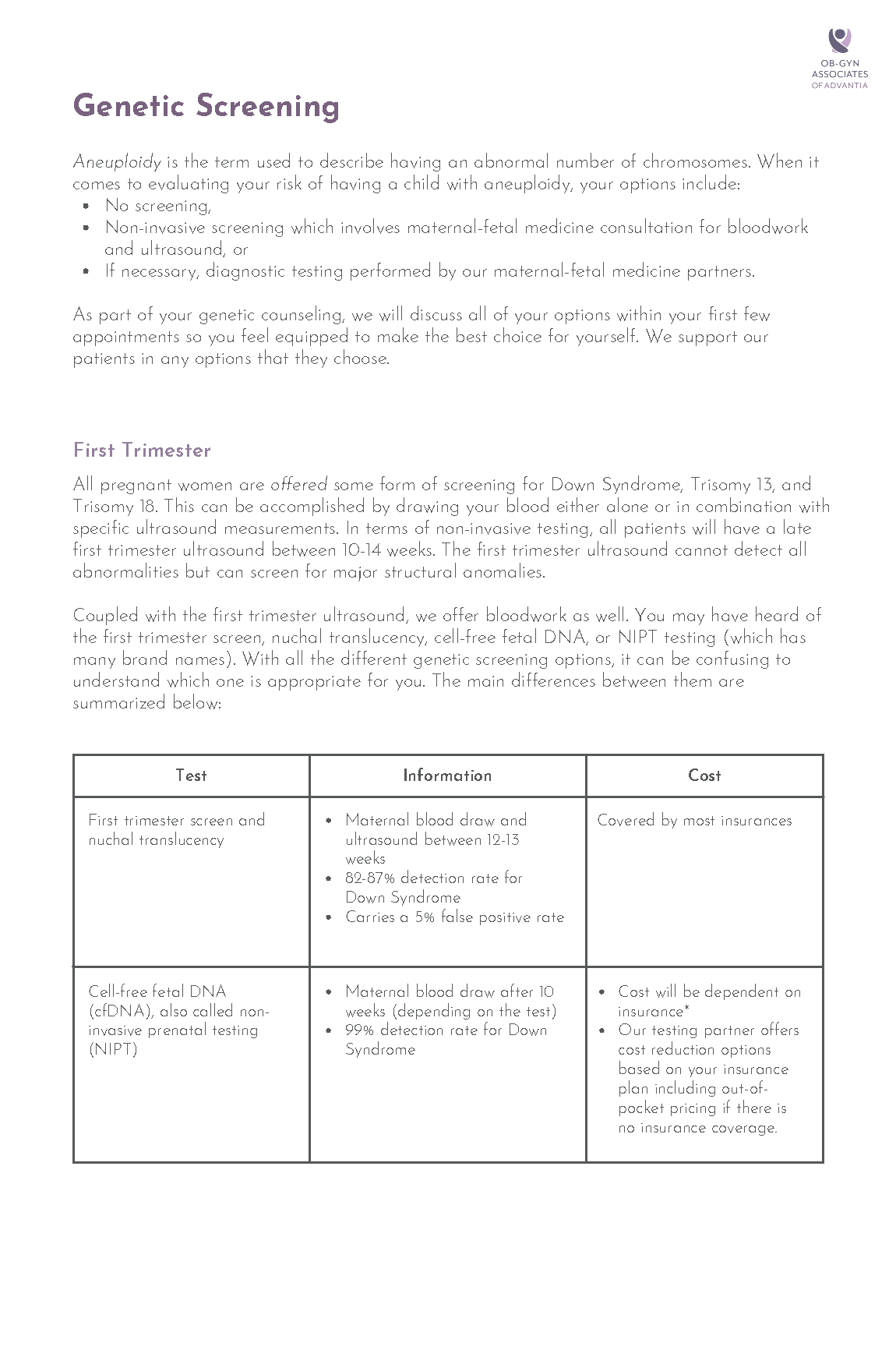 Genetic Screening